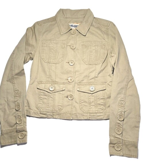 VTG 2000s Khaki Button Up Jacket XS Bella Swan Twilight Aesthetic Grunge Indie - Picture 2 of 15